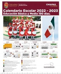 Publica Secretaría de Educación de Chiapas el Calendario Escolar 2022-2023