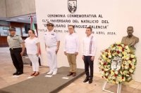 Conmemoran 161 aniversario del natalicio de Belisario Domínguez Palencia; asiste Rutilio Escandón