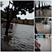 Lluvia deja  encharcamientos en varias calles de San Cristóbal 
