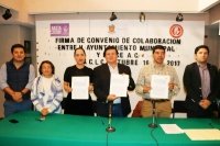 Ayuntamiento de SCLC Y ECOCE A.C. signan convenio de colaboración