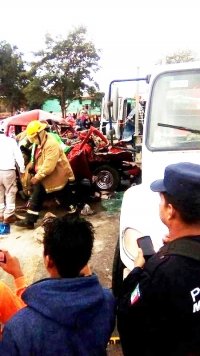 En Trágico accidente muere Una pequeña y 9 personas resultaron lesionadas