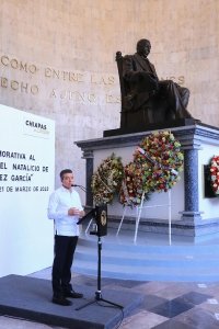 Benito Juárez simboliza la lucha contra el atraso, los conservadores y traidores a la patria: Rutilio Escandón