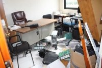 Bandalizaron presuntos profesores idóneos en el edificio de la Sección 40 del SNTE