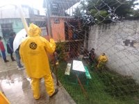 Atiende Protección Civil municipal a ciudadanía afectada por la lluvia en SCLC