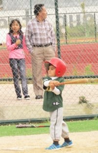 Con el viva México en el beisbol  infantil mixto jugaron otra jornada en el Sedem de SCLC