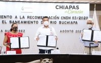 Rutilio Escandón y titular de Semarnat firman convenio para sanear y proteger al Río Suchiapa