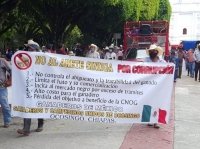 Ganaderos de Ocosingo protestan, dicen “No al Arete Siniiga”