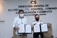 Fortalecen SSyPC y Ayuntamiento de Tuxtla atención de emergencias y conductas delictivas