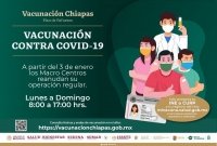 Macro Centros de vacunación contra COVID-19 reanudaron