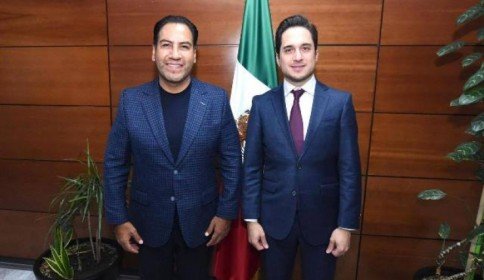 Eduardo Ramírez se reúne con el director general de Banobras, Jorge Mendoza Sánchez