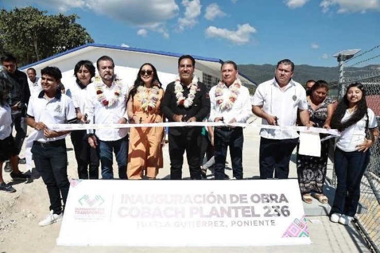 Eduardo Ram&iacute;rez entrega obras en el Cobach 236 y reafirma su compromiso con la educaci&oacute;n