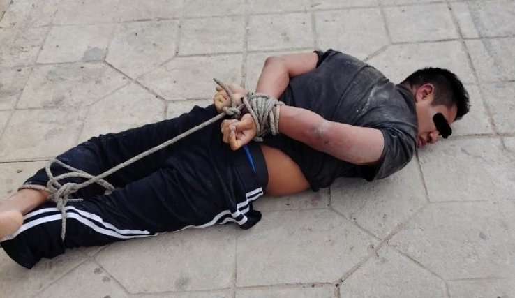 Presunto ladr&oacute;n es amarrado en la zona Norte de San Crist&oacute;bal
