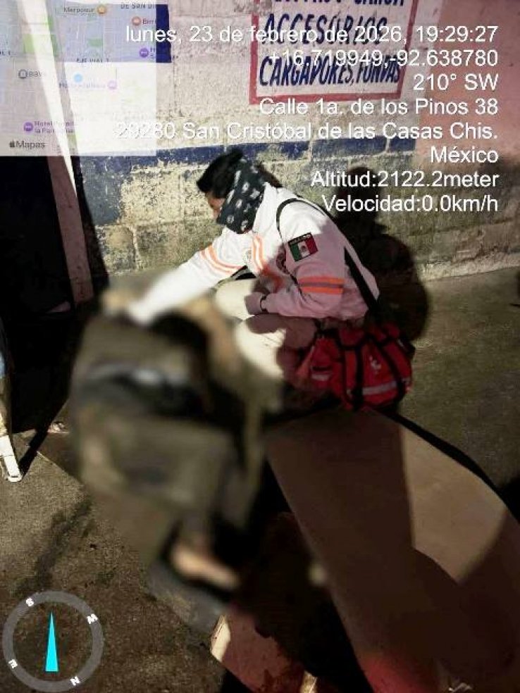 Protecci&oacute;n Civil brinda dos atenciones prehospitalarias a personas en v&iacute;a p&uacute;blica en San Crist&oacute;bal