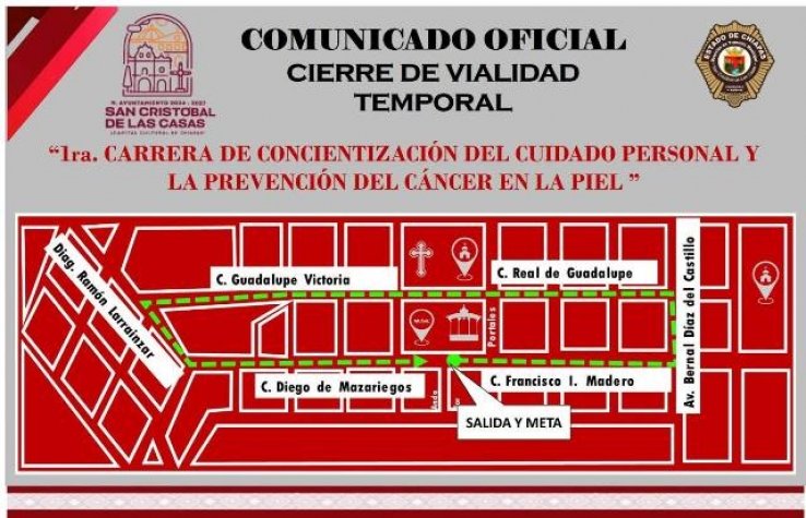Atenci&oacute;n San Crist&oacute;bal de Las Casas, AVISO VIAL