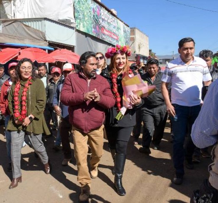 Durante recorrido en Merposur, alcaldesa de San Crist&oacute;bal refrenda respaldo a locatarios