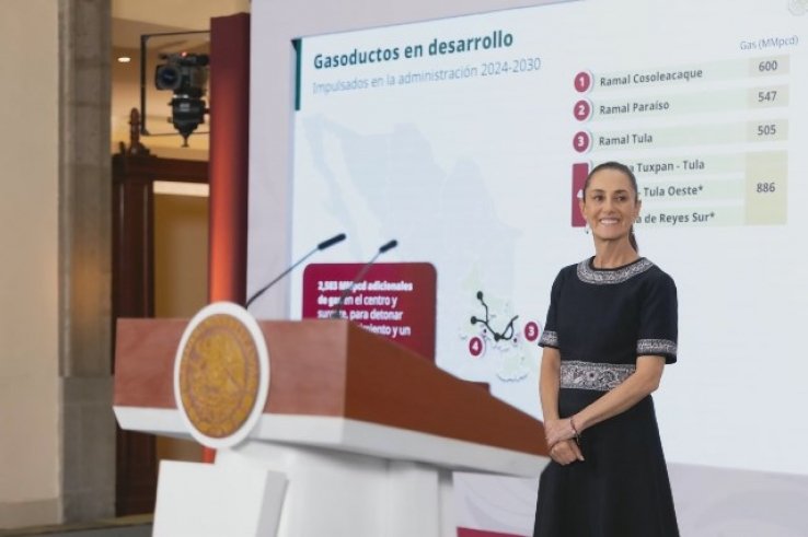 Presidenta Claudia Sheinbaum presenta el Plan de Gasoductos para M&eacute;xico con una inversi&oacute;n de m&aacute;s de 140 mil mdp hacia 2030